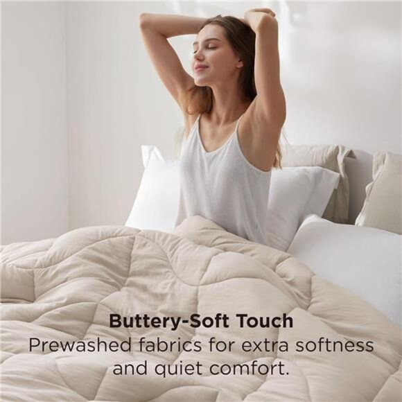 Bedsure Queen Comforter - Comforters Queen Size for All Season, Ultra-Soft Down - Picture 3 of 7